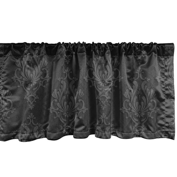 Ambesonne Dark Grey Window Valance Curtain Valance for Kitchen Bedroom